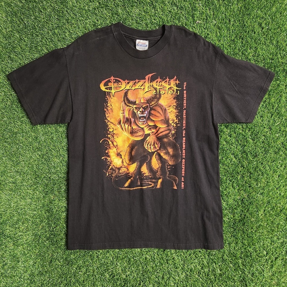 Ozzfest 2001 T Shirt Black Sabbath Marilyn Manson Slipknot Ozzy Osbourne Size XL